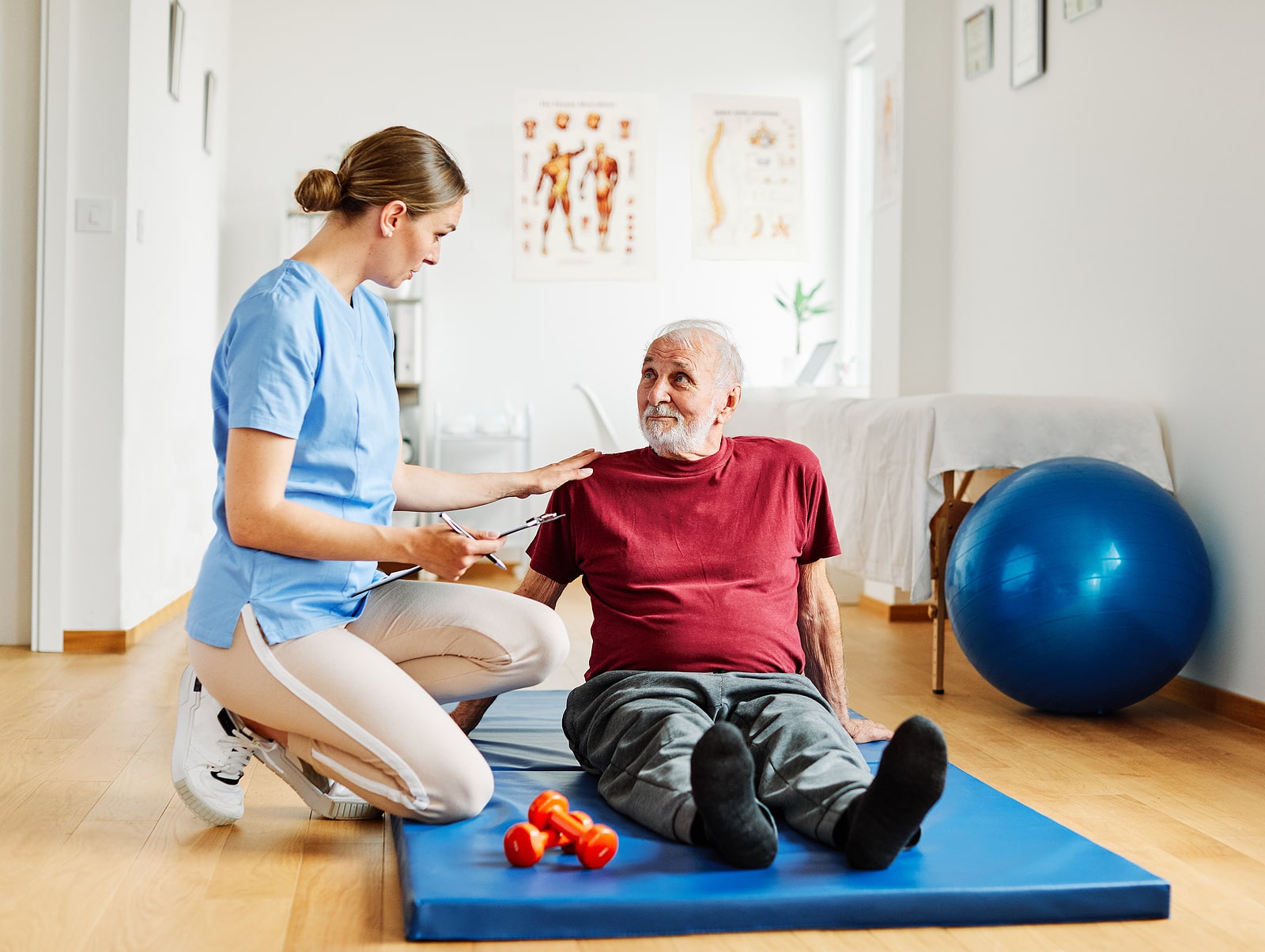 Elderly care mats and mats for elderly care